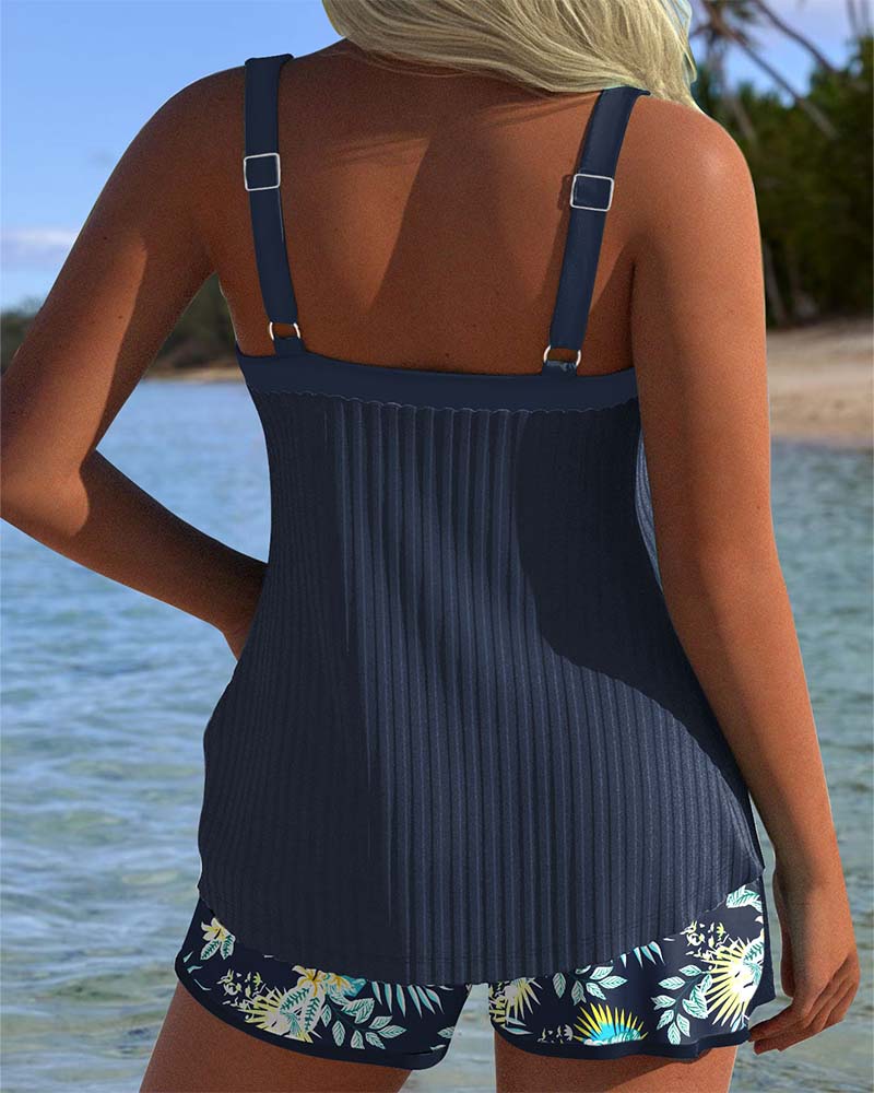 Rocío™ | Striped Two-Piece Tankini Set