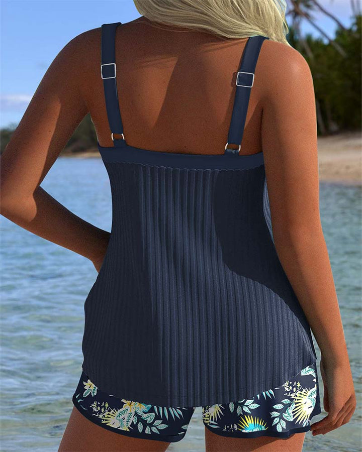 Rocío™ | Striped Two-Piece Tankini Set