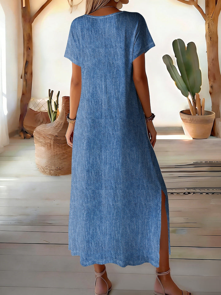 Hélène™ | Vintage-Inspired Denim Dress
