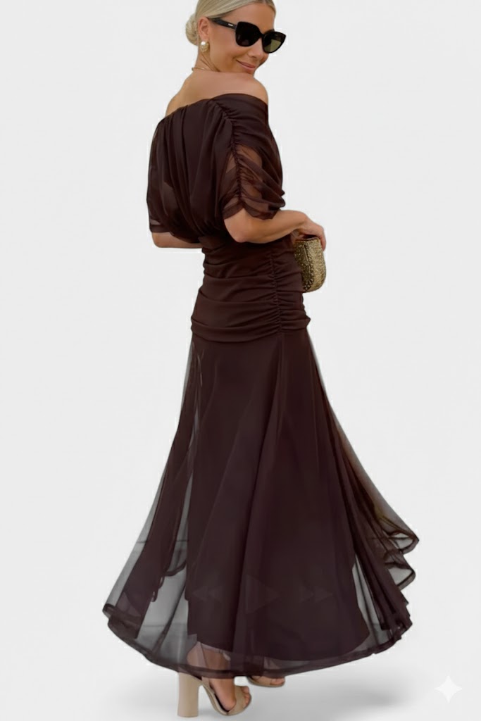 Iselina™ – Elegant Draped Maxi Dress
