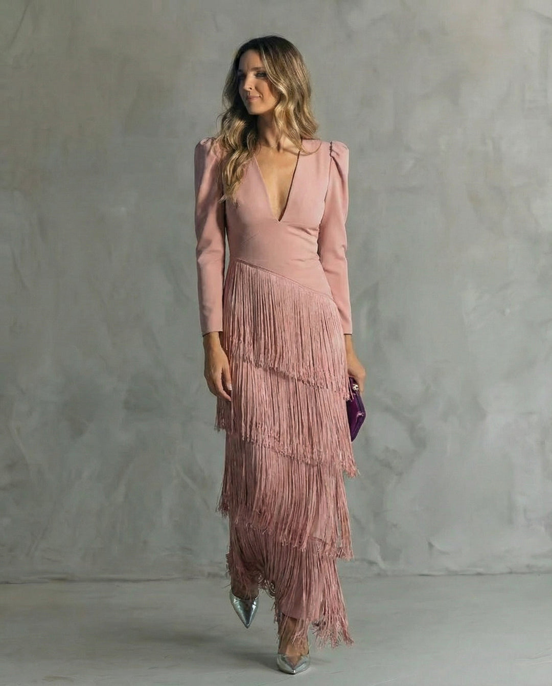 Seraphina™ – Chic Fringe Midi Dress
