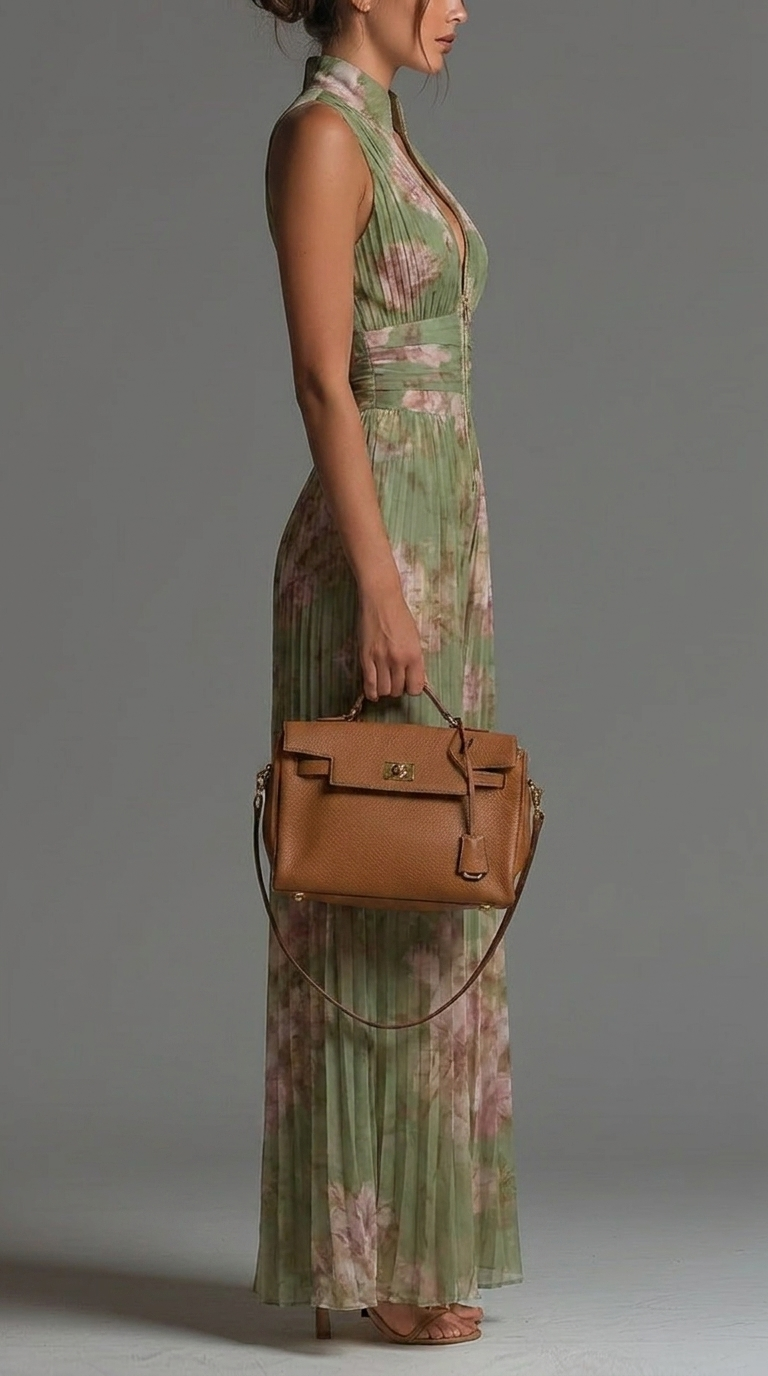 Sienna™ – Pleated Floral Chiffon Jumpsuit