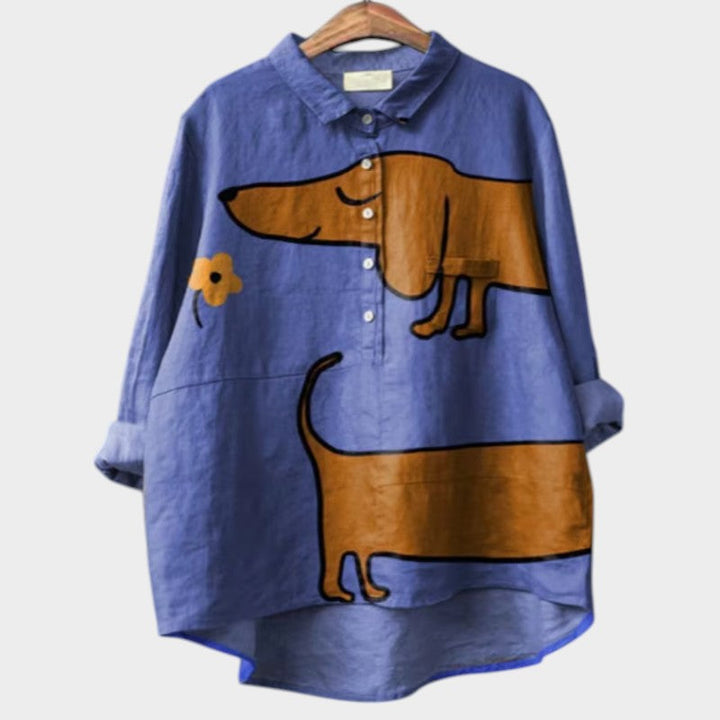 Audrey - Artistic Button-Up Shirt