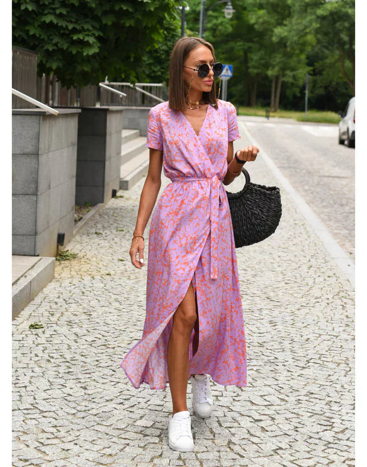 Julia™ – Elegant V-Neck Sculpting Dress