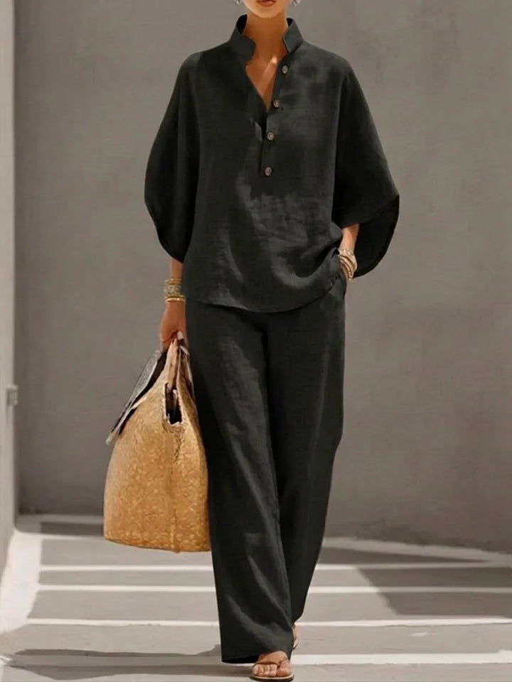 Maribel™ – Linen Two-Piece Relaxed Set