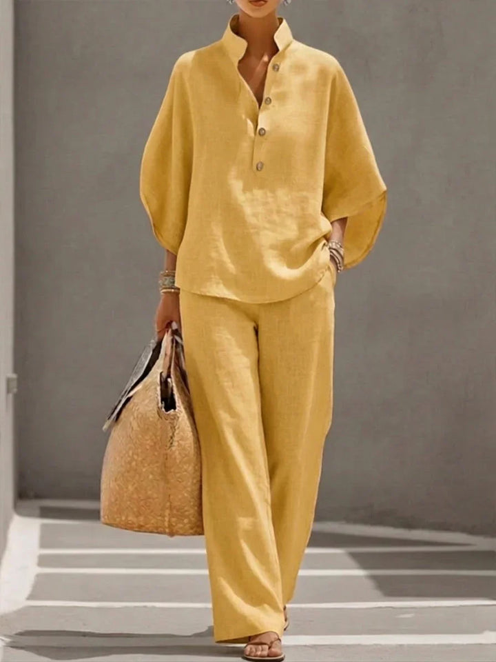 Maribel™ – Linen Two-Piece Relaxed Set