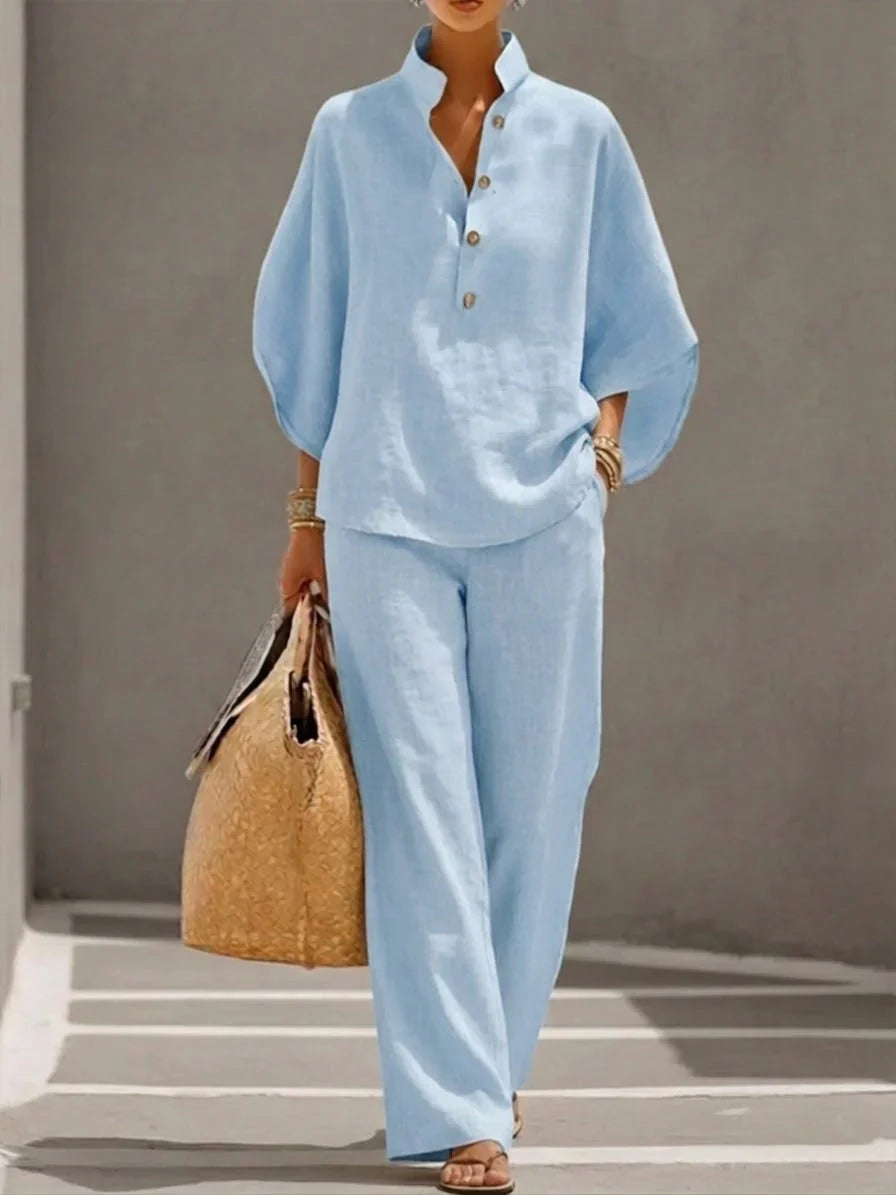 Maribel™ – Linen Two-Piece Relaxed Set