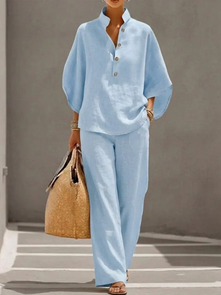 Maribel™ – Linen Two-Piece Relaxed Set