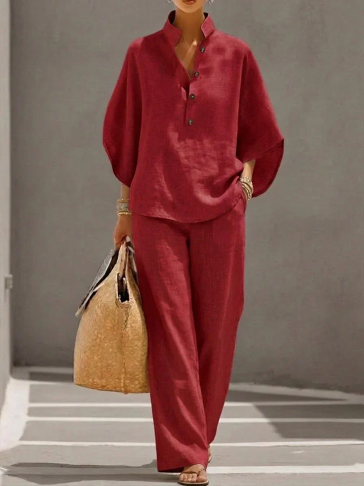 Maribel™ – Linen Two-Piece Relaxed Set