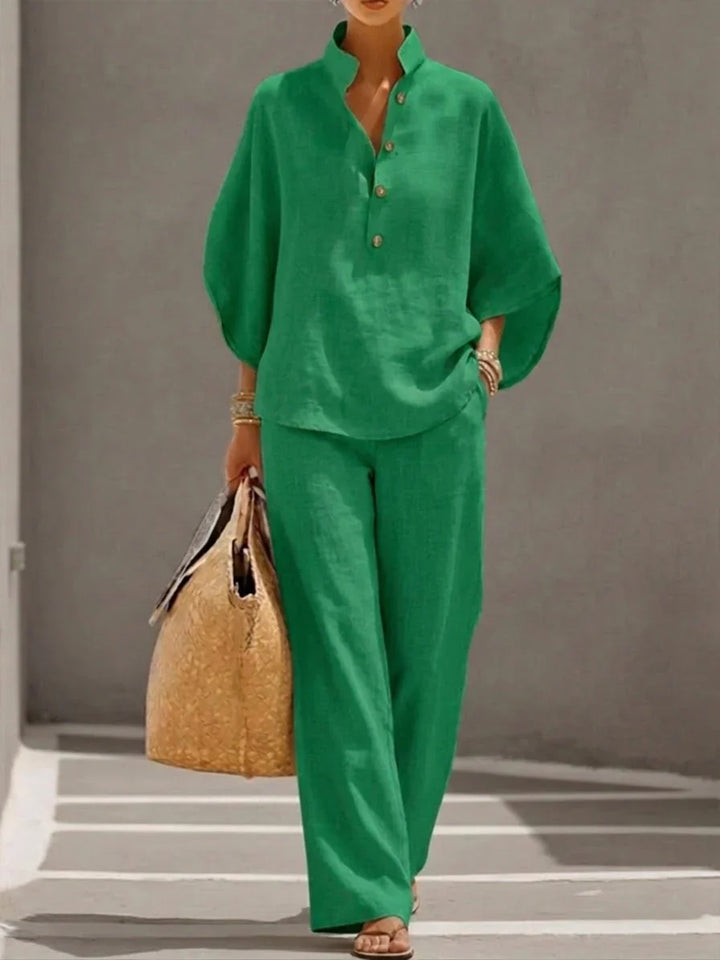 Maribel™ – Linen Two-Piece Relaxed Set