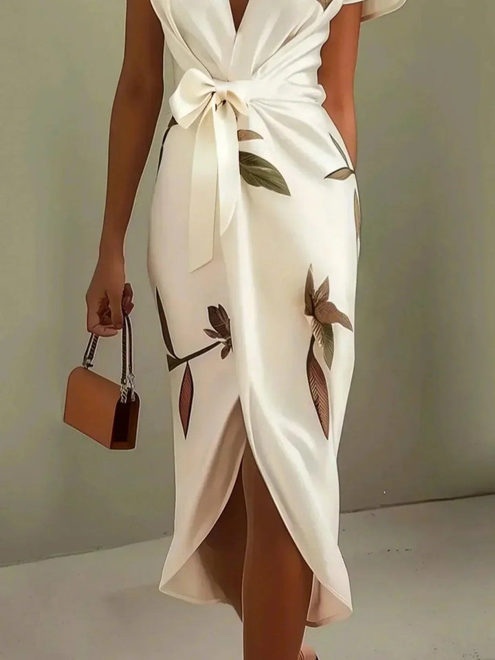 Rosemary™ – Elegant Botanical Wrap Dress