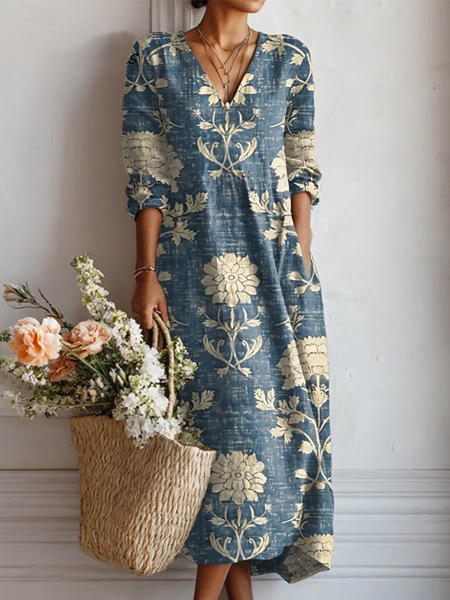 Karin™ – Elegant Floral Day Dress
